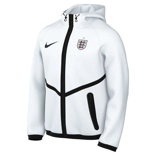 England World Cup 2026 warm-up long sleeve jacket by World Cup Retro Soccer Shop, featuring team emblem and sporty design.