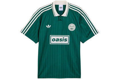 Green Adidas Oasis Tour Lifestyle soccer jersey, short sleeve design, featuring World Cup Retro Soccer Shop branding.
