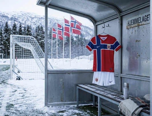 Norway 🇳🇴 2026 World Cup Kids Kit Set, Home Jersey Shorts & Socks.