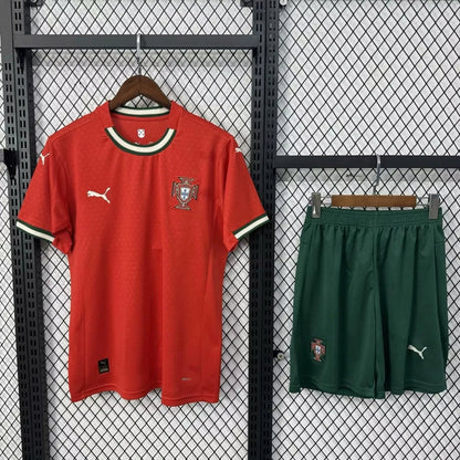 Portugal 🇵🇹 2025 1st Edition Puma Kids Kit Set, Home Jersey Shorts & Socks. - World Cup Retro Soccer Shop