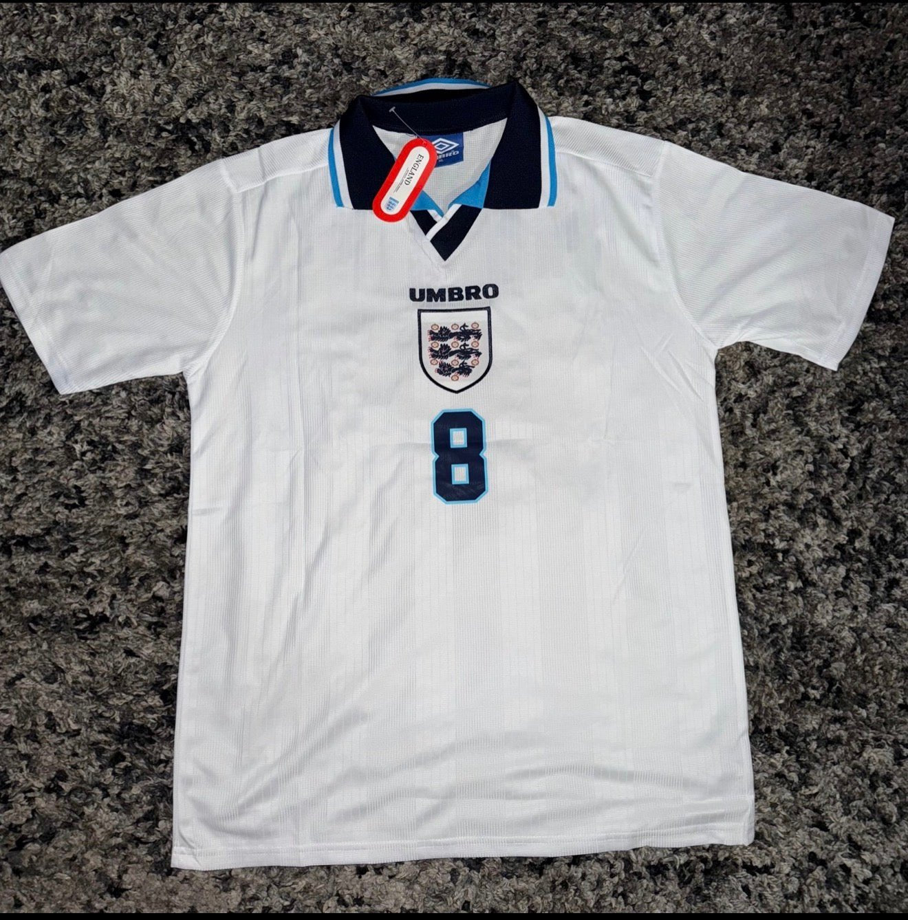England 🏴󠁧󠁢󠁥󠁮󠁧󠁿 1996 “Euro 96” Home Jersey. - World Cup Retro Soccer Shop