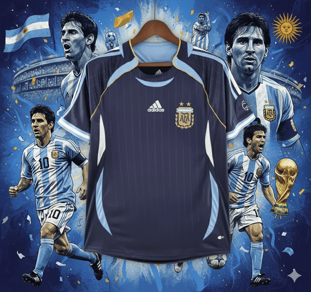 Argentina 🇦🇷 2006 World Cup Away Jersey. - World Cup Retro Soccer Shop