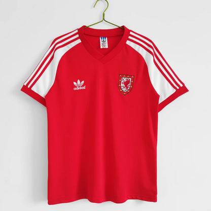 Wales 🏴󠁧󠁢󠁷󠁬󠁳󠁿 1982 Home Jersey. - World Cup Retro Soccer Shop