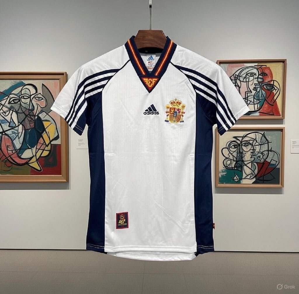 Spain 🇪🇸 1998 World Cup Away Jersey. - World Cup Retro Soccer Shop