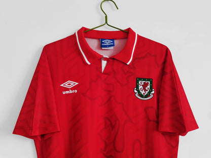 Wales 🏴󠁧󠁢󠁷󠁬󠁳󠁿 1993/94 Home Jersey. - World Cup Retro Soccer Shop