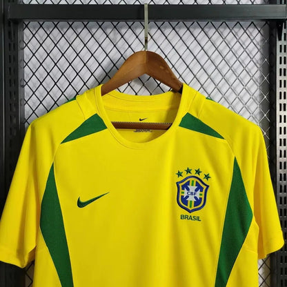 Brazil 🇧🇷 2002 World Cup “Champions” Home Jersey. - World Cup Retro Soccer Shop