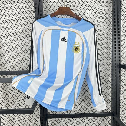 Argentina 🇦🇷 2006 World Cup Long Sleeve Home Jersey. - World Cup Retro Soccer Shop