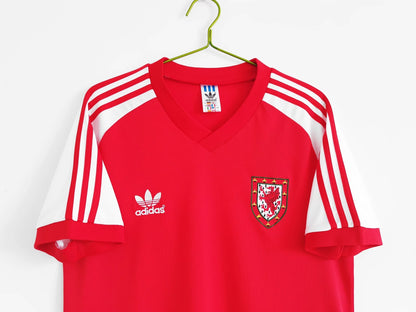 Wales 🏴󠁧󠁢󠁷󠁬󠁳󠁿 1982 Home Jersey. - World Cup Retro Soccer Shop