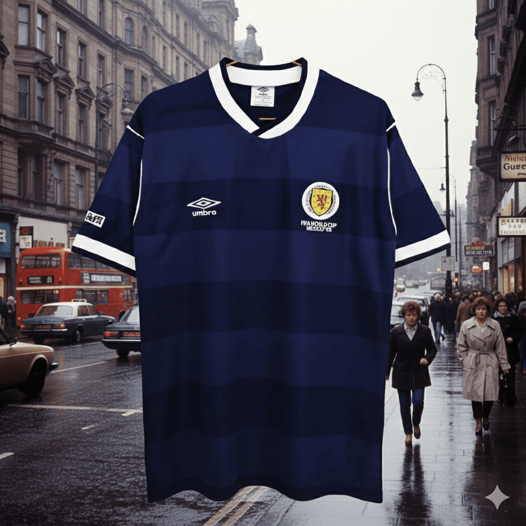 Scotland 🏴󠁧󠁢󠁳󠁣󠁴󠁿 1986 World Cup Home Jersey. - World Cup Retro Soccer Shop