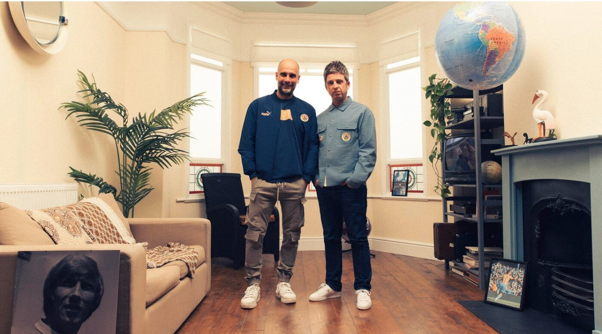Manchester City FC 2024/25 4th jersey short sleeve, special edition inspired by "Definitely Maybe" album, from World Cup Retro Soccer Shop