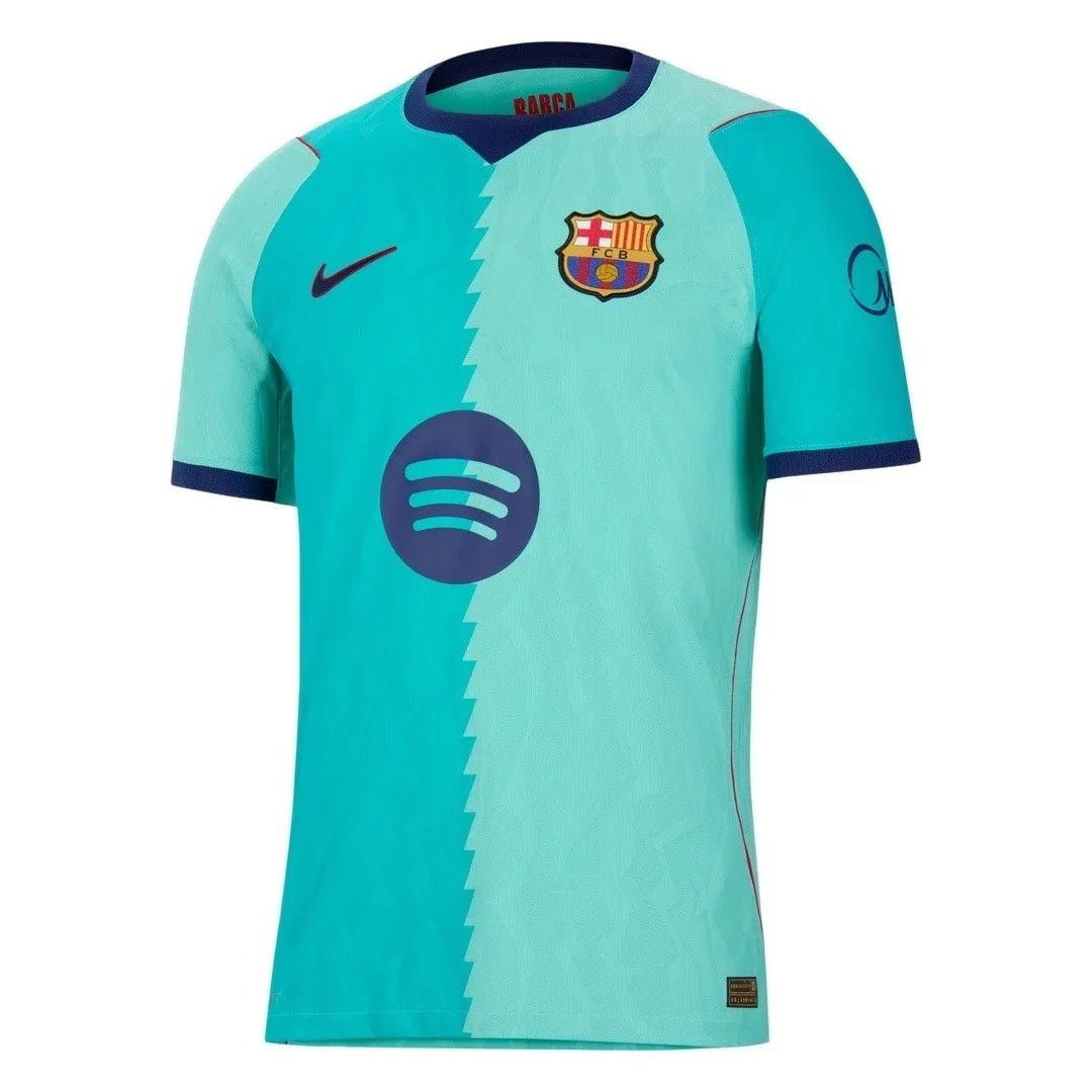 Barcelona FC 26/27 third short sleeve jersey by World Cup Retro Soccer Shop, featuring team logo and vibrant design.