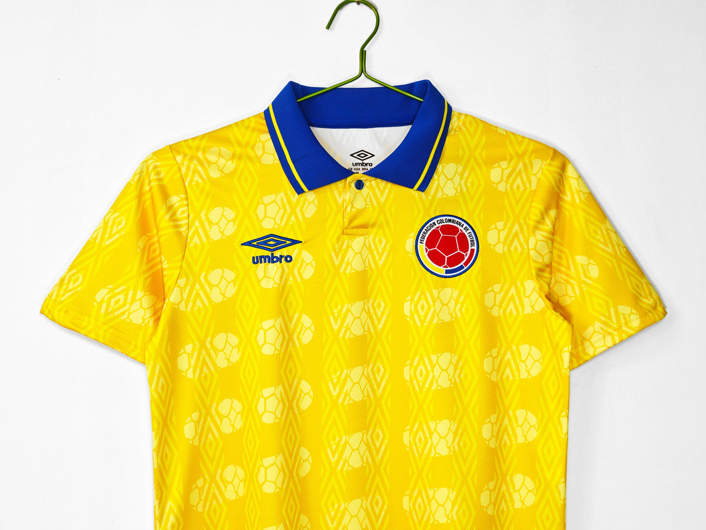 Colombia 🇨🇴 1993 World Cup Home Jersey. - World Cup Retro Soccer Shop