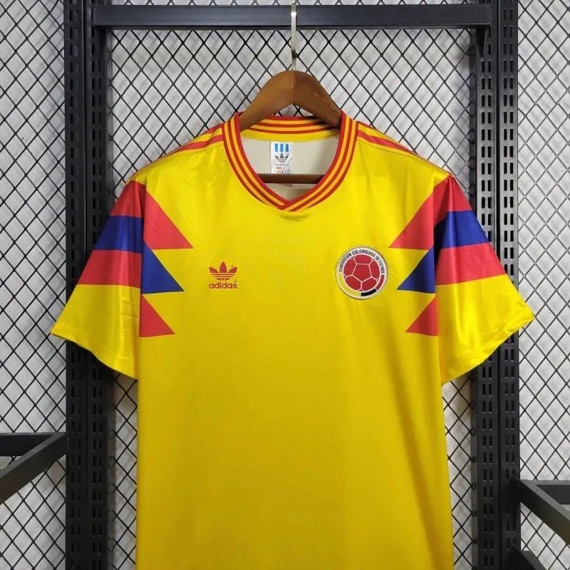 Colombia 🇨🇴 1990 World Cup Home Jersey. - World Cup Retro Soccer Shop