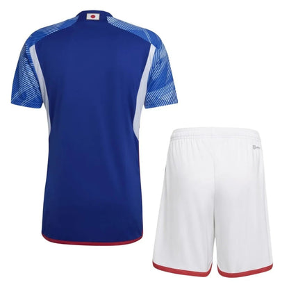 Japan 🇯🇵 World Cup 2022 Kids Kit Set, Home Jersey Shorts & Socks. - World Cup Retro Soccer Shop