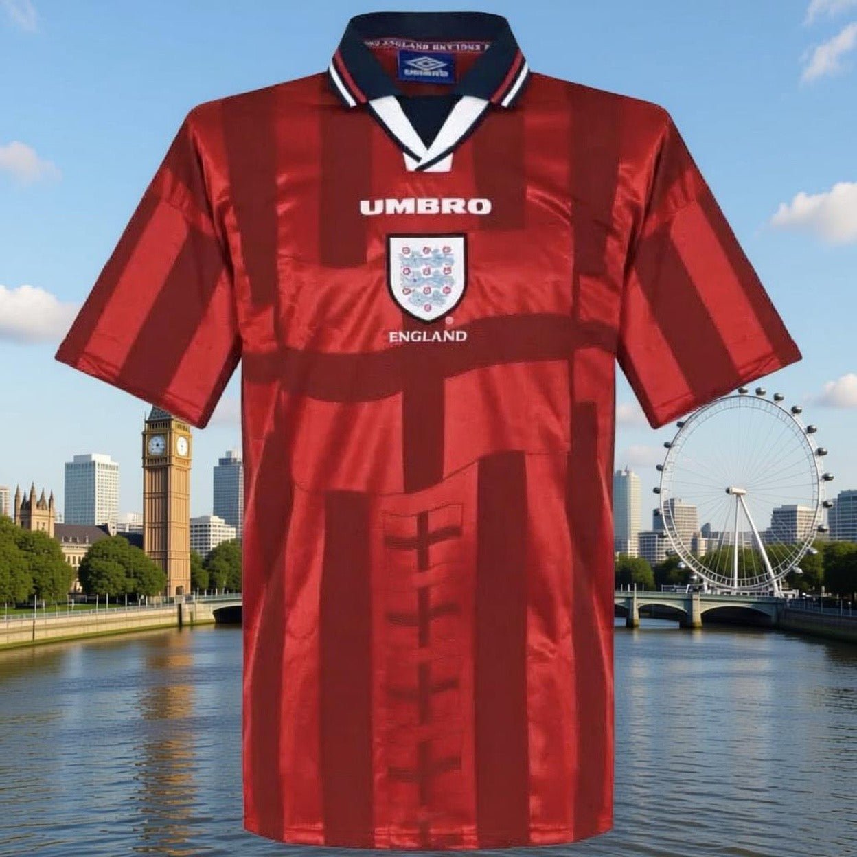 England 🏴󠁧󠁢󠁥󠁮󠁧󠁿 1998 World Cup Away Jersey. - World Cup Retro Soccer Shop