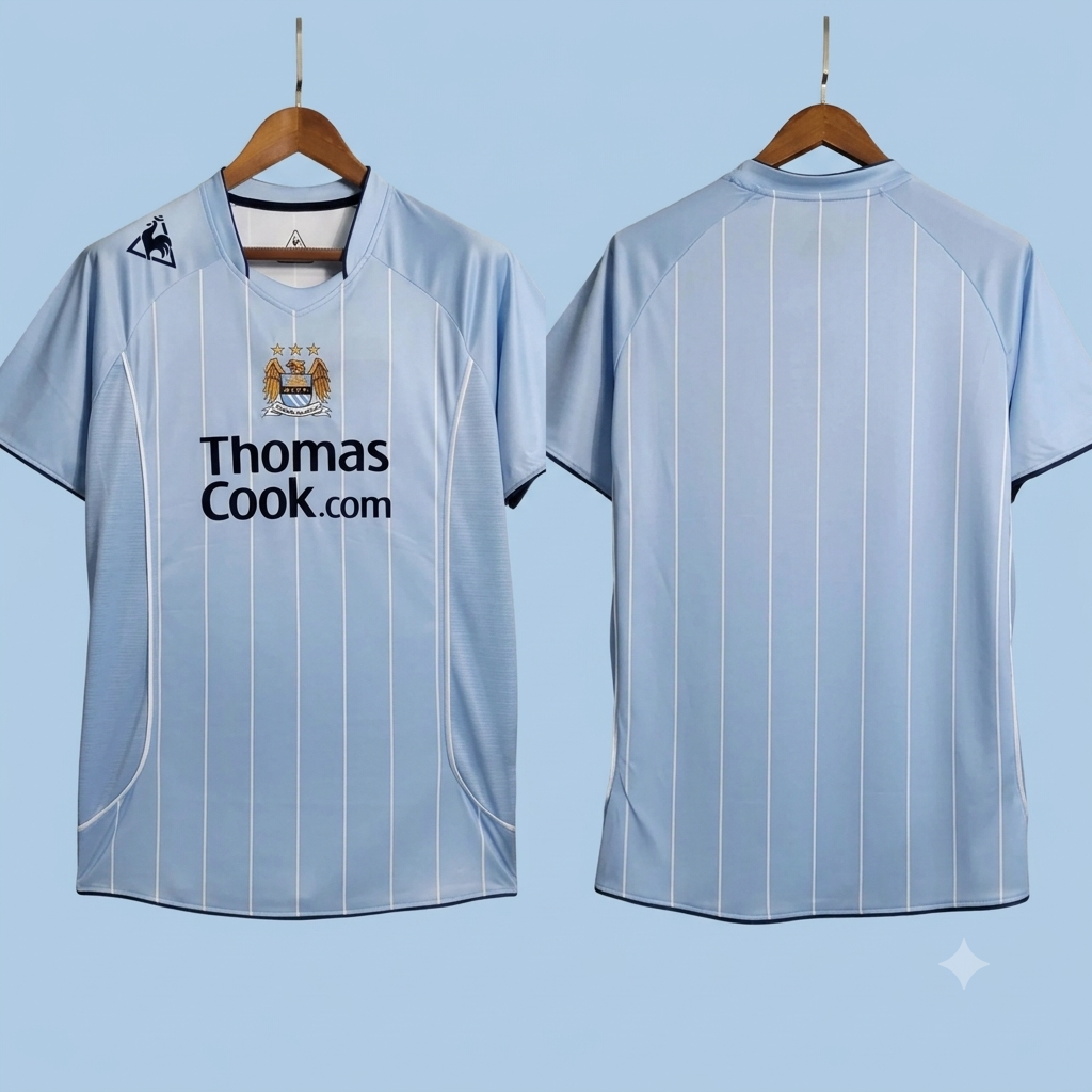 Manchester City FC 2007/08 Home Retro Jersey.