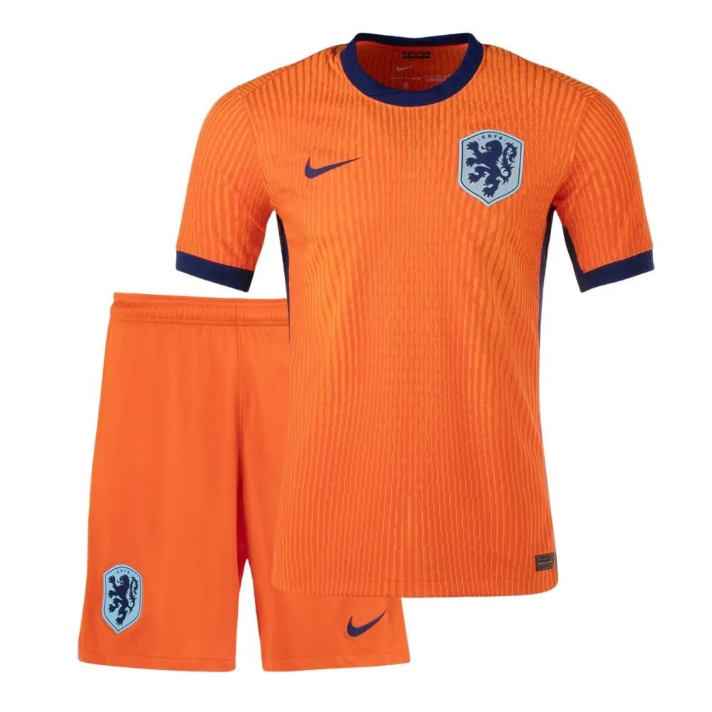 Netherlands 🇳🇱 Euro 2024 Kids Kit Set, Home Jersey Shorts & Socks. - World Cup Retro Soccer Shop