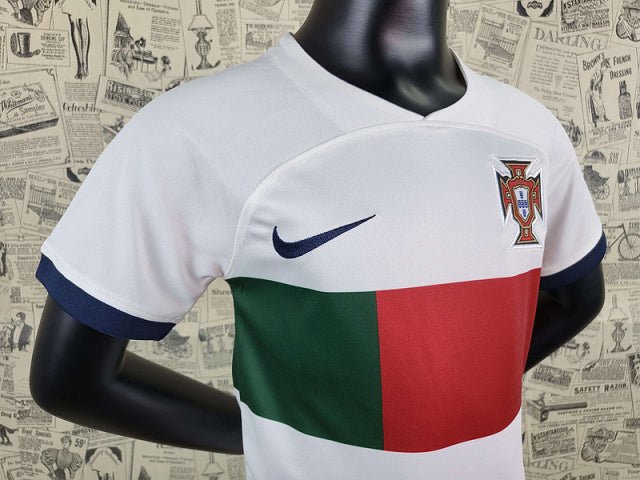 Portugal 🇵🇹 World Cup 2022 Kids Kit Set, Away Jersey Shorts & Socks. - World Cup Retro Soccer Shop