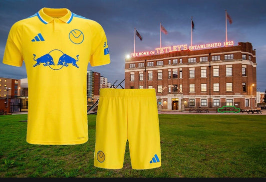 Leeds United 24/25 Away Kit & Shorts Set. - World Cup Retro Soccer Shop