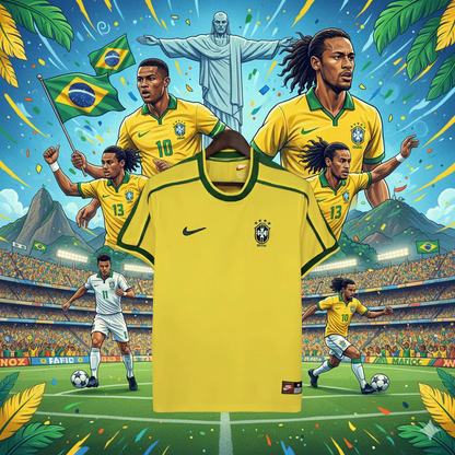 Brazil 🇧🇷 1998 World Cup Home Jersey. - World Cup Retro Soccer Shop