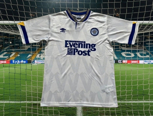 Leeds United 1991/92 “Last English 1st Division Champions” Home Retro Kit. - World Cup Retro Soccer Shop