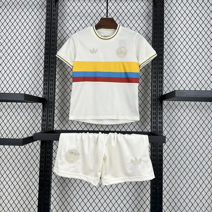 Colombia 🇨🇴 Retro Kids Kit Set Home Jersey, Shorts & Socks. - World Cup Retro Soccer Shop