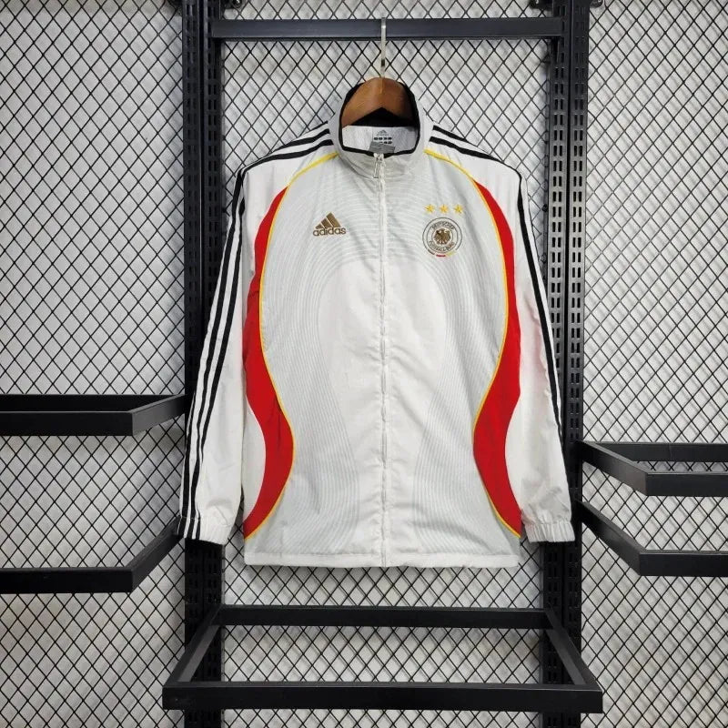 Germany 2005/06 All Weather retro long sleeve track jacket with team crest and weather-resistant fabric, sporty and stylish.