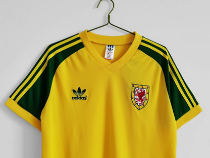 Wales 🏴󠁧󠁢󠁷󠁬󠁳󠁿 1982 Away Jersey. - World Cup Retro Soccer Shop