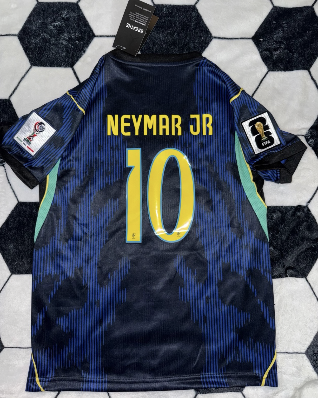 Brazil 🇧🇷 2026 World Cup Away Kids Kit Set Home Jersey, Shorts & Socks. Air Jordan Edition.
