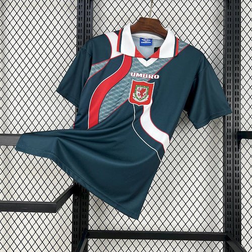 Wales 🏴󠁧󠁢󠁷󠁬󠁳󠁿 1995/96 Away Jersey. - World Cup Retro Soccer Shop