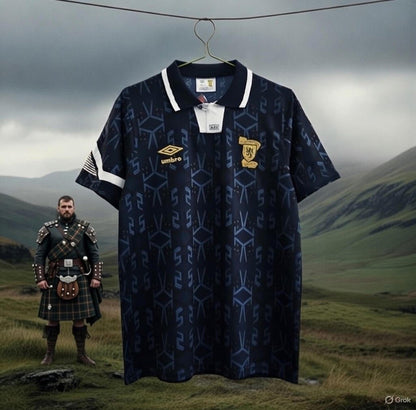 Scotland 🏴󠁧󠁢󠁳󠁣󠁴󠁿 Euro 1992 Home Jersey. - World Cup Retro Soccer Shop