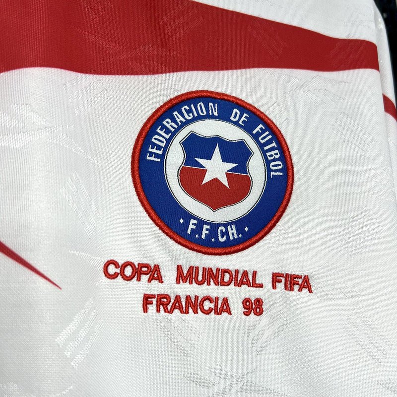 Chile 🇨🇱 1998 World Cup Away Jersey. - World Cup Retro Soccer Shop