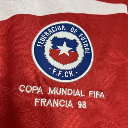 Chile 🇨🇱 1998 World Cup Long Sleeve Home Jersey. - World Cup Retro Soccer Shop