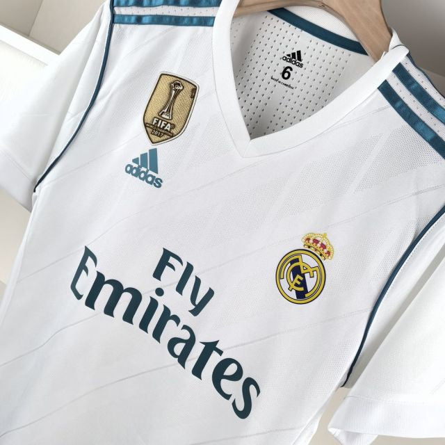 Real Madrid FC 2017/18 Home Retro Jersey.