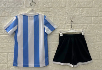 Argentina 🇦🇷 1986 World Cup Kids Kit Set, Home Jersey, Shorts & Socks. - World Cup Retro Soccer Shop