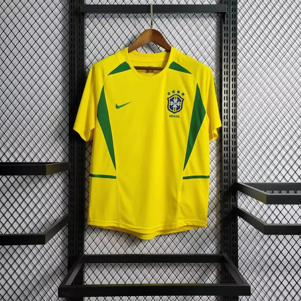 Brazil 🇧🇷 2002 World Cup “Champions” Home Jersey. - World Cup Retro Soccer Shop