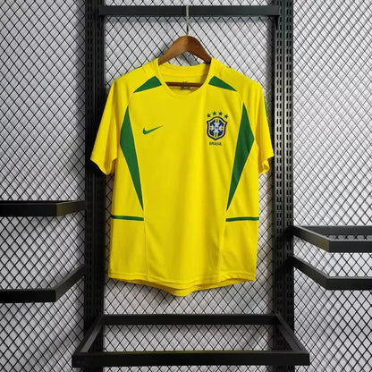 Brazil 🇧🇷 2002 World Cup “Champions” Home Jersey. - World Cup Retro Soccer Shop