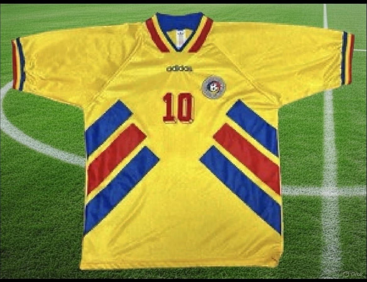 Romania 🇷🇴 1994 World Cup Home Jersey. - World Cup Retro Soccer Shop