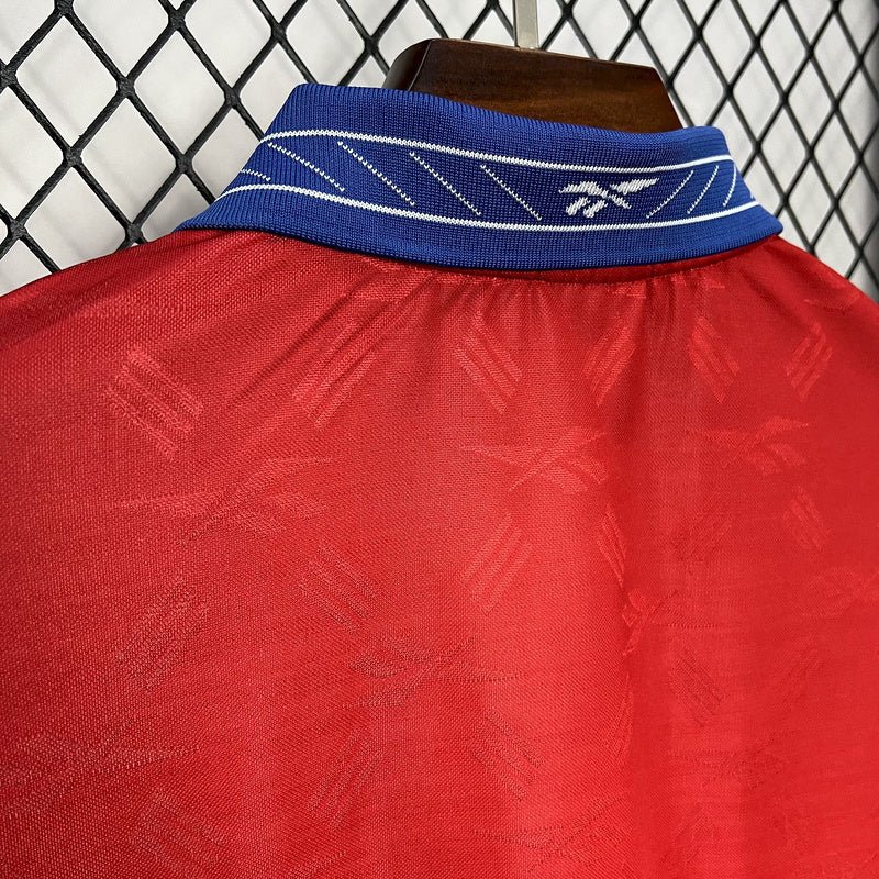 Chile 🇨🇱 1998 World Cup Long Sleeve Home Jersey. - World Cup Retro Soccer Shop