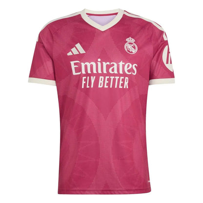 Real Madrid 26/27 third short sleeve soccer jersey in white with team crest and sponsor logo, from World Cup Retro Soccer Shop.