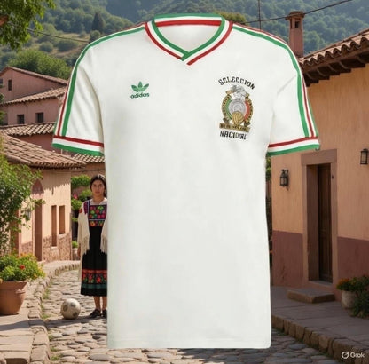 Mexico 🇲🇽 1985 Away Retro Remake Jersey. - World Cup Retro Soccer Shop