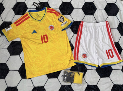 Colombia 🇨🇴 2026 World Cup Kids Kit Set Home Jersey, Shorts & Socks.