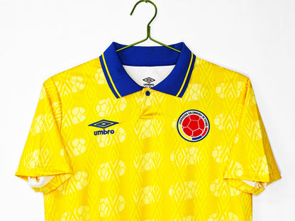 Colombia 🇨🇴 1993 World Cup Home Jersey. - World Cup Retro Soccer Shop