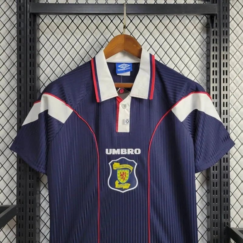 Scotland 🏴󠁧󠁢󠁳󠁣󠁴󠁿 World Cup 1998 Home Jersey. - World Cup Retro Soccer Shop