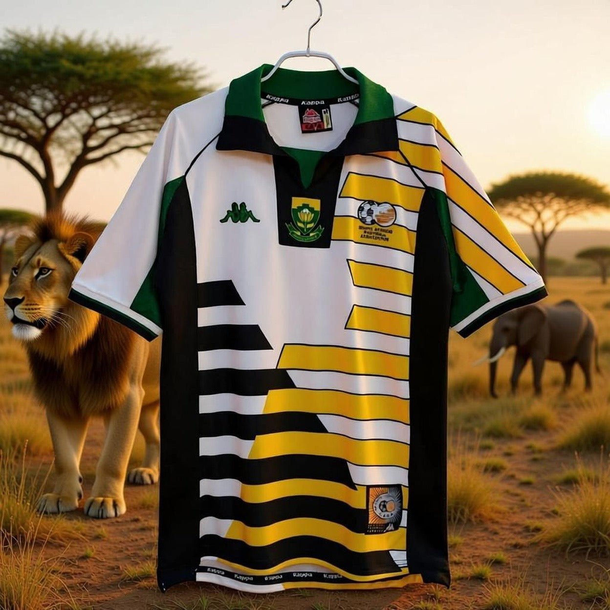 South Africa 🇿🇦 1998 World Cup Home Jersey. - World Cup Retro Soccer Shop