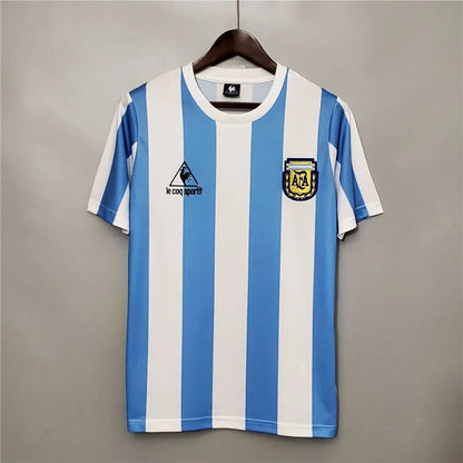 Argentina 🇦🇷 1986 World Cup “Champions” Home Jersey. - World Cup Retro Soccer Shop