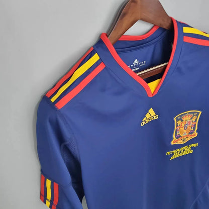 Spain 🇪🇸 2010 World Cup Final “Champions” Away Jersey. - World Cup Retro Soccer Shop