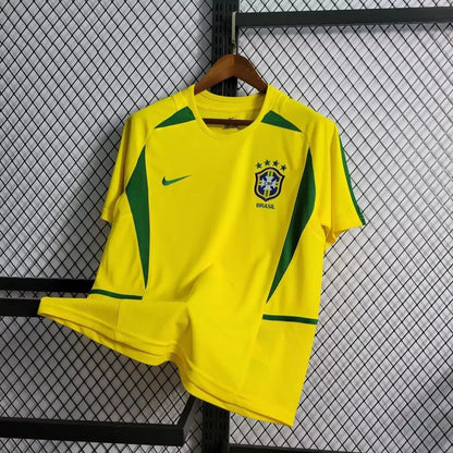 Brazil 🇧🇷 2002 World Cup “Champions” Home Jersey. - World Cup Retro Soccer Shop
