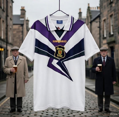 Scotland 🏴󠁧󠁢󠁳󠁣󠁴󠁿 Euro 1996 Away Jersey. - World Cup Retro Soccer Shop