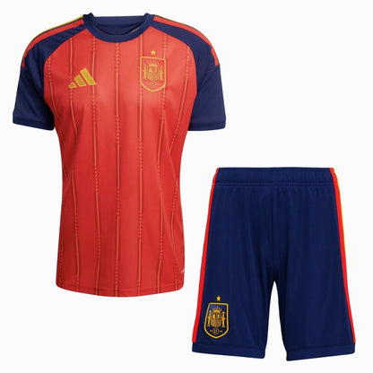 Spain 🇪🇸 2026 World Cup Kids Kit Set, Home Jersey Shorts & Socks.